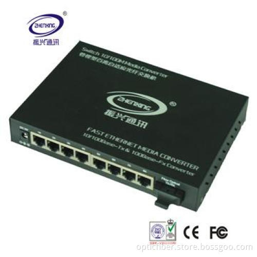 10/100M 8 Ports RJ45 Ethernet Fiber Switch
